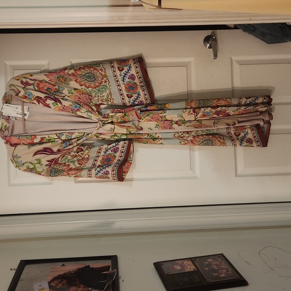 Zara Belted Printed Kimono Multicolored